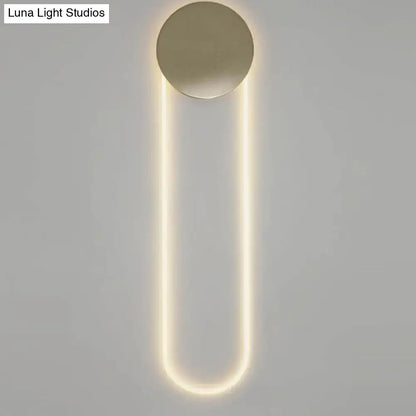 Contemporary gold oblong bedroom wall light fixture 110v 120v