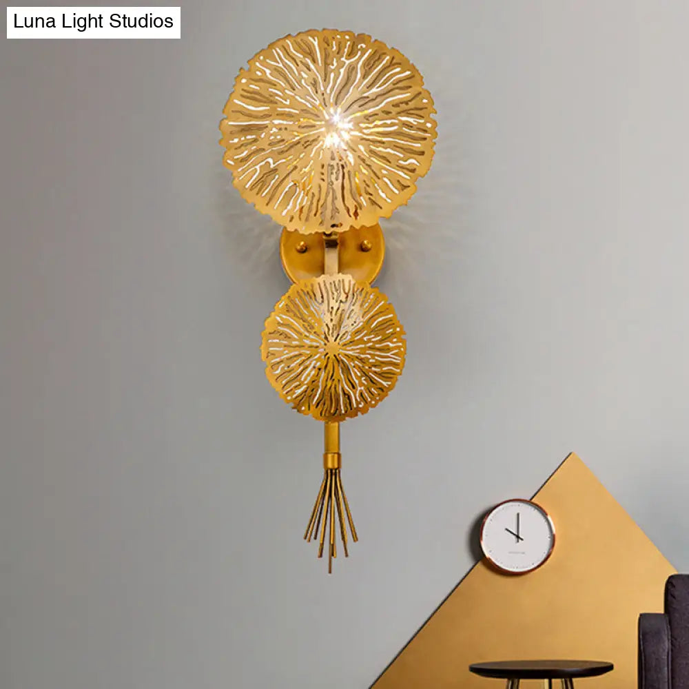 DecorBites™ Contemporary Gold Sconce Wall Light for Living Room