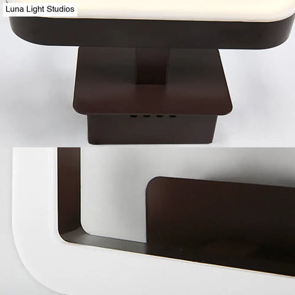 DecorBites™ Contemporary LED Acrylic Wall Sconce - Square Frame Design, 1 Light - Warm/White/Natural Light