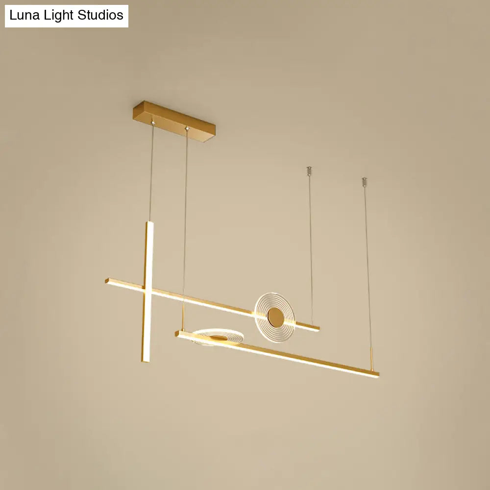 DecorBites™ Contemporary LED Bar Pendant Light Fixture - Stylish Acrylic Island Chandelier for Dining Room