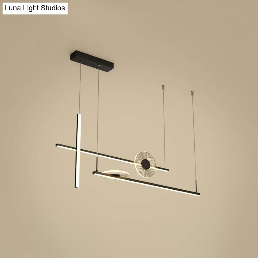 DecorBites™ Contemporary LED Bar Pendant Light Fixture - Stylish Acrylic Island Chandelier for Dining Room