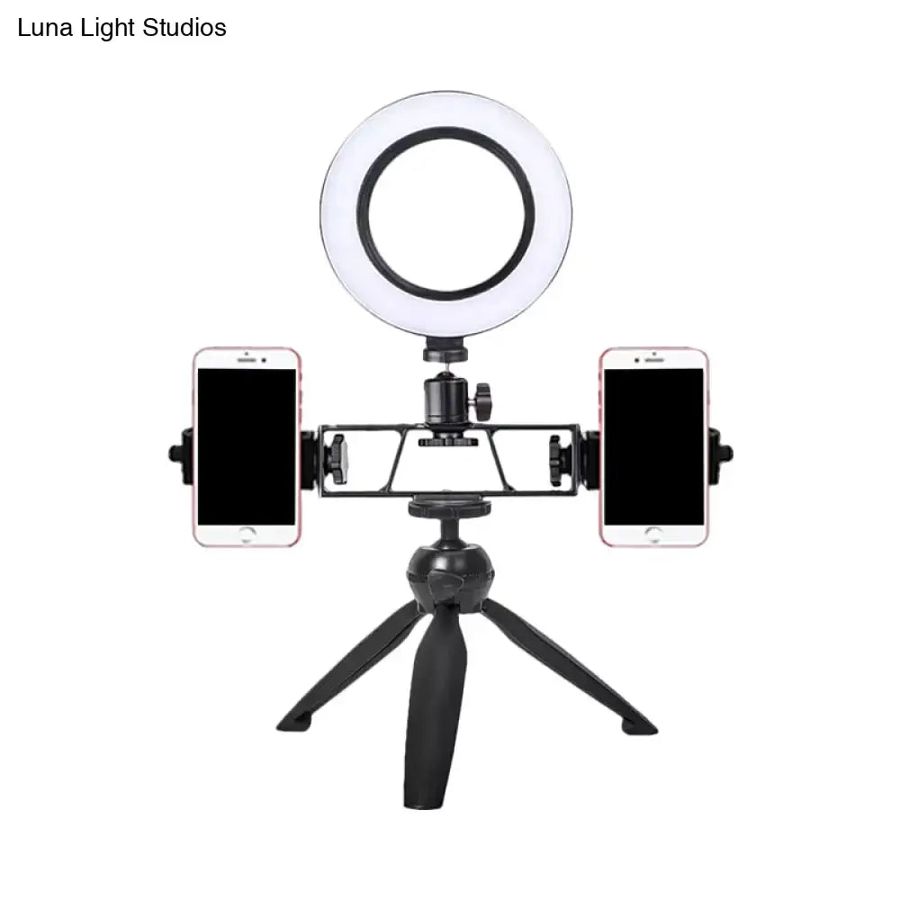 Contemporary led black tripod design ring light for bedroom studio