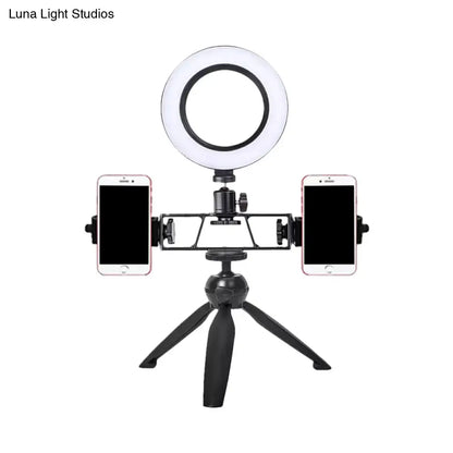 Contemporary led black tripod design ring light for bedroom studio