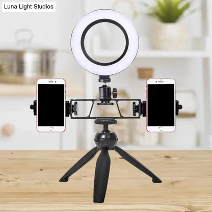 Contemporary led black tripod design ring light for bedroom studio