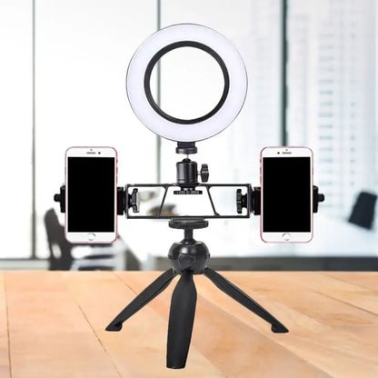 Contemporary led black tripod design ring light for bedroom studio