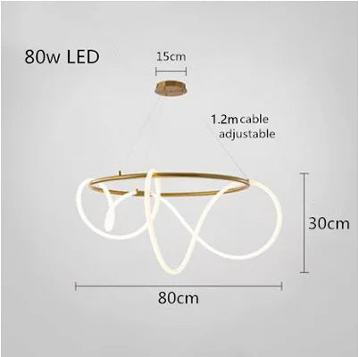 DecorBites™ Contemporary LED Chandelier for Dining Room Lighting