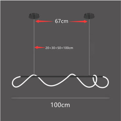 DecorBites™ Contemporary LED Chandelier for Dining Room Lighting