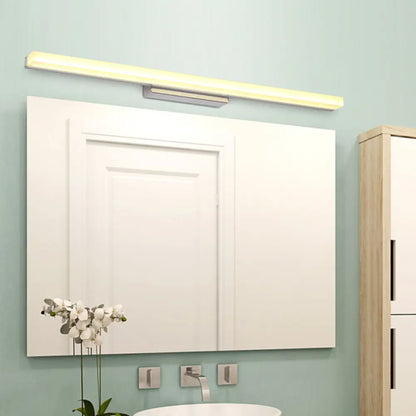 DecorBites™ Contemporary LED Chrome Vanity Light with Streamlined Metal Shade for Bathroom