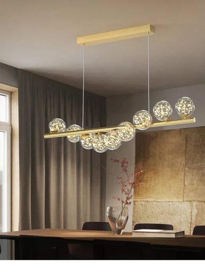 DecorBites™ Contemporary LED Glass Chandelier for Home Lighting