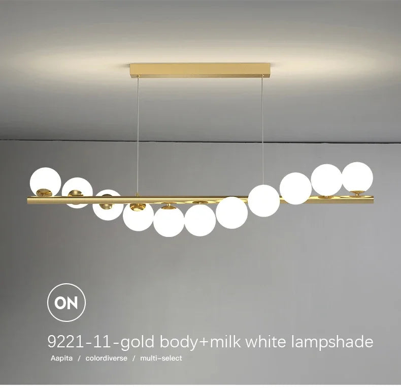 DecorBites™ Contemporary LED Glass Chandelier for Home Lighting