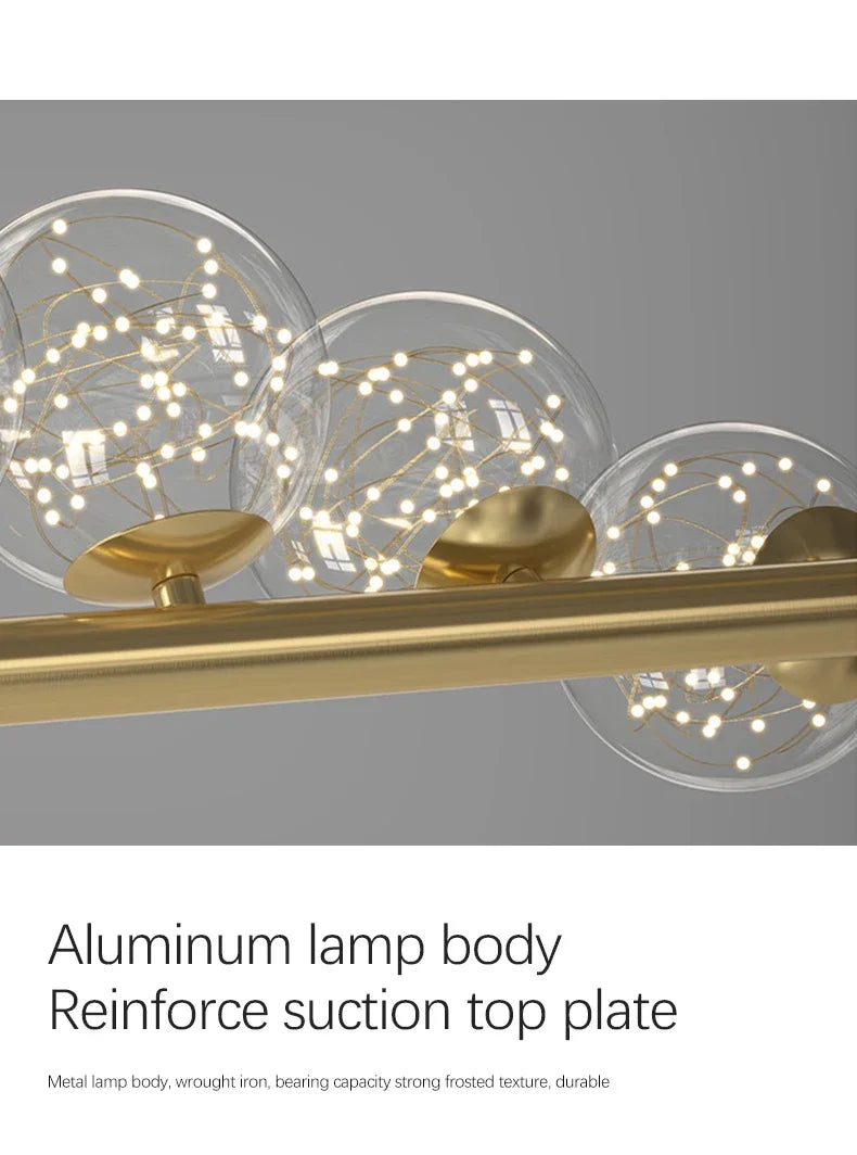DecorBites™ Contemporary LED Glass Chandelier for Home Lighting