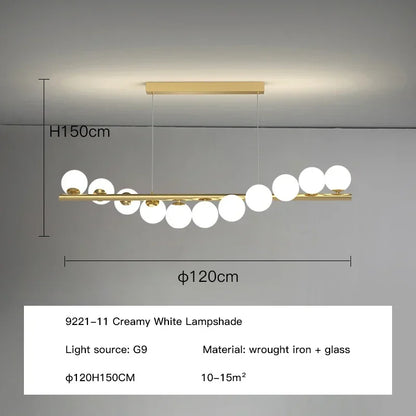 DecorBites™ Contemporary LED Glass Chandelier for Home Lighting