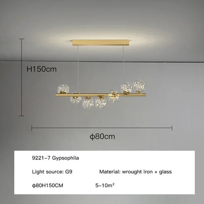 DecorBites™ Contemporary LED Glass Chandelier for Home Lighting