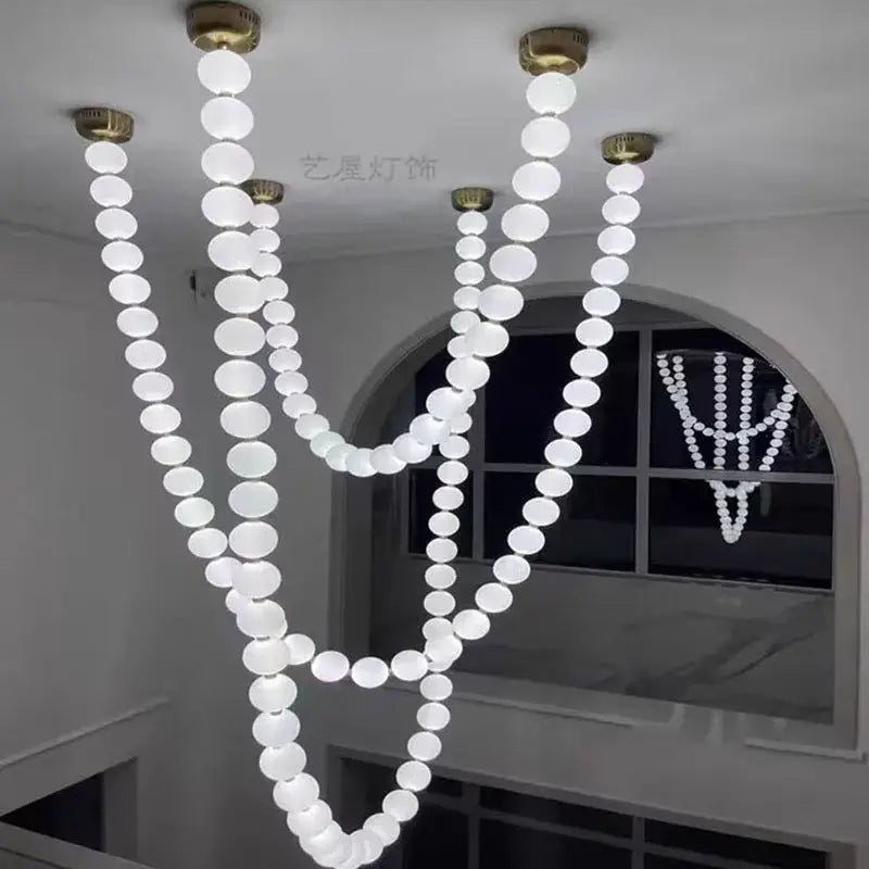 Contemporary led pendant chandeliers gold frosted glass dining room