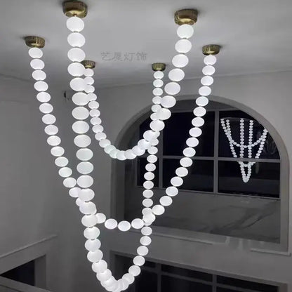 Contemporary led pendant chandeliers gold frosted glass dining room