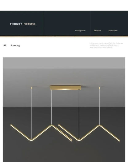 DecorBites™ Contemporary LED Pendant Lights 2-Head 90cm