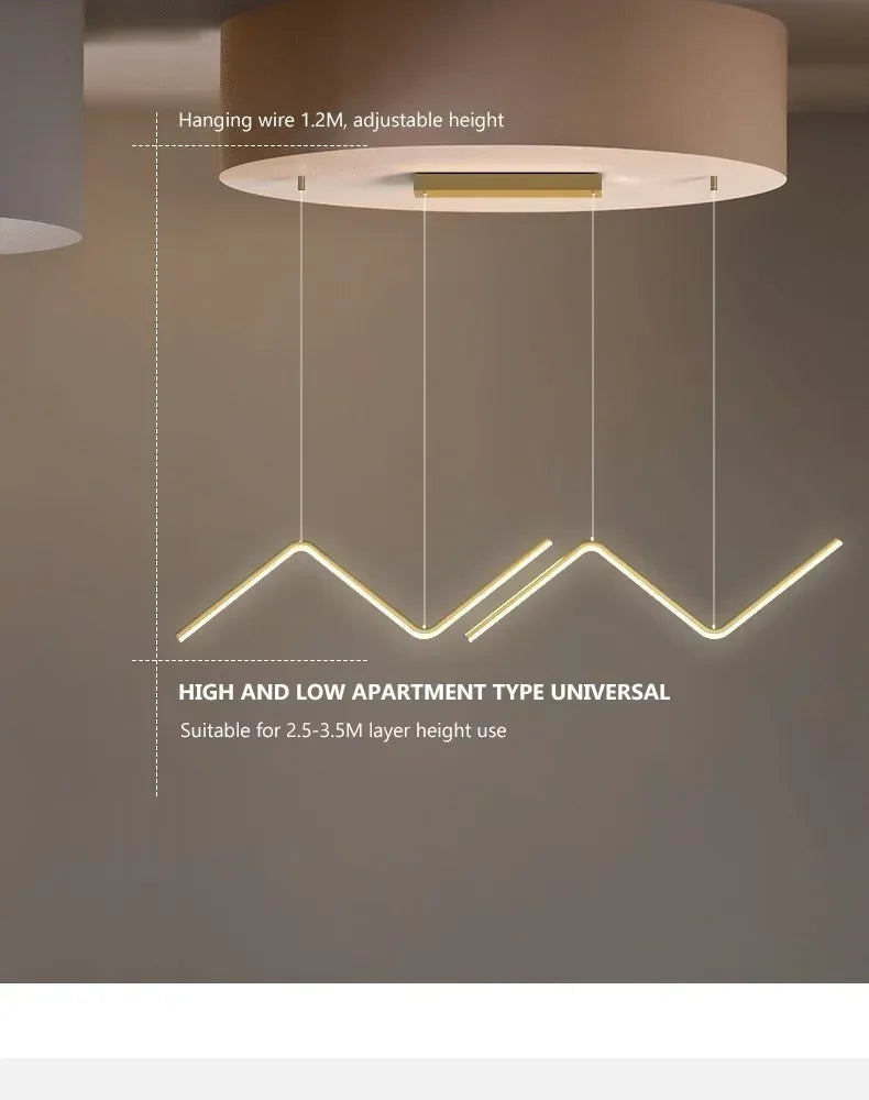 DecorBites™ Contemporary LED Pendant Lights 2-Head 90cm