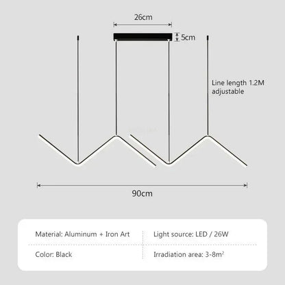 DecorBites™ Contemporary LED Pendant Lights 2-Head 90cm