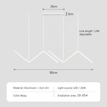 DecorBites™ Contemporary LED Pendant Lights 2-Head 90cm