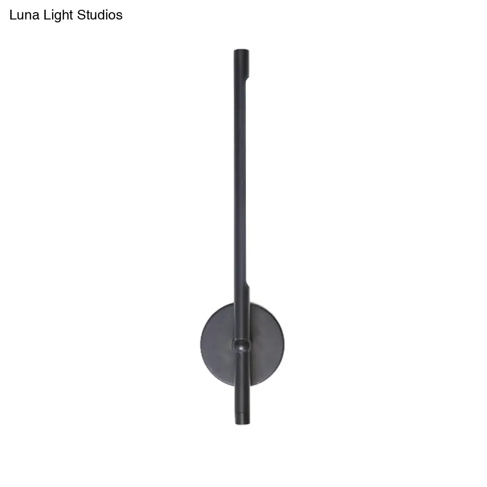 DecorBites™ Contemporary LED Sconce Light - Metal and Acrylic Shade - Black/White Tubular Wall Mount - Warm/White Light