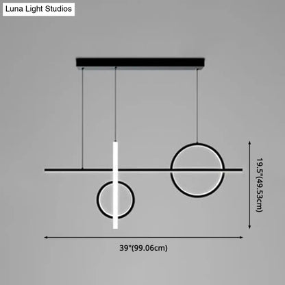 DecorBites™ Contemporary LED Suspension Ceiling Lamp with Acrylic Shade - Stylish Parlour Pendant Lighting Fixture