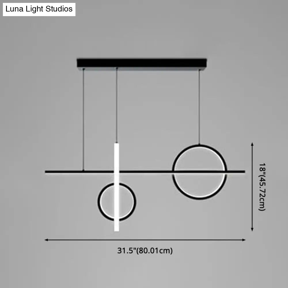 DecorBites™ Contemporary LED Suspension Ceiling Lamp with Acrylic Shade - Stylish Parlour Pendant Lighting Fixture