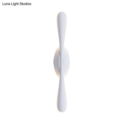 DecorBites™ Contemporary LED Vanity Light for Living Room - Linear Wall Sconce Lighting in White Metal