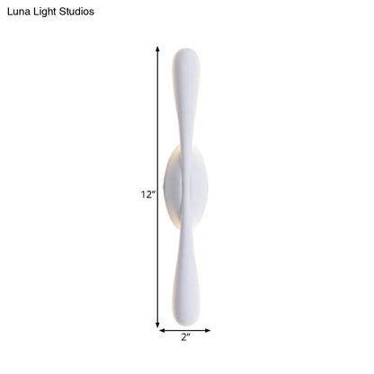 DecorBites™ Contemporary LED Vanity Light for Living Room - Linear Wall Sconce Lighting in White Metal