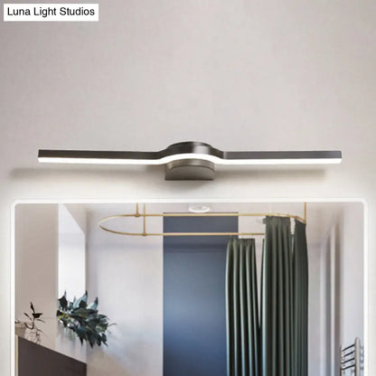 DecorBites™ Contemporary LED Vanity Light in Black and White/Warm Light - 16"/23.5" Slim Line Acrylic Wall Sconce
