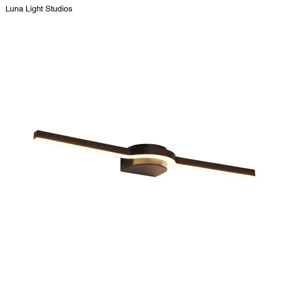 DecorBites™ Contemporary LED Vanity Light in Black and White/Warm Light - 16"/23.5" Slim Line Acrylic Wall Sconce