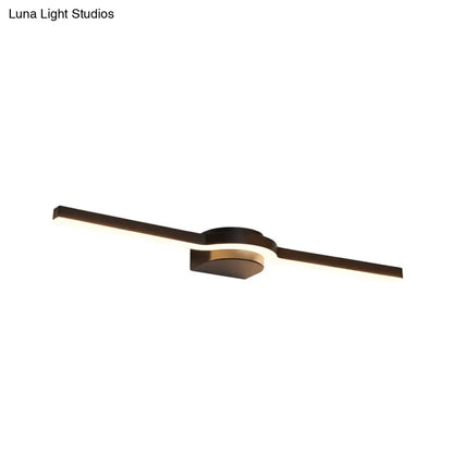 DecorBites™ Contemporary LED Vanity Light in Black and White/Warm Light - 16"/23.5" Slim Line Acrylic Wall Sconce