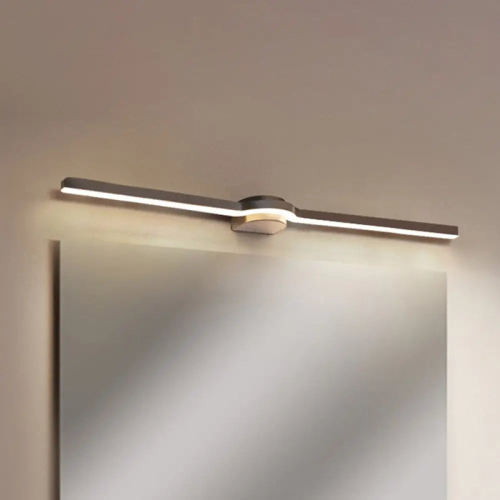 DecorBites™ Contemporary LED Vanity Light in Black and White/Warm Light - 16"/23.5" Slim Line Acrylic Wall Sconce