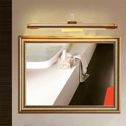 DecorBites™ Contemporary LED Vanity Light in Gold Finish - Tubed Wall Sconce for Kitchen, 20.5"/26" W