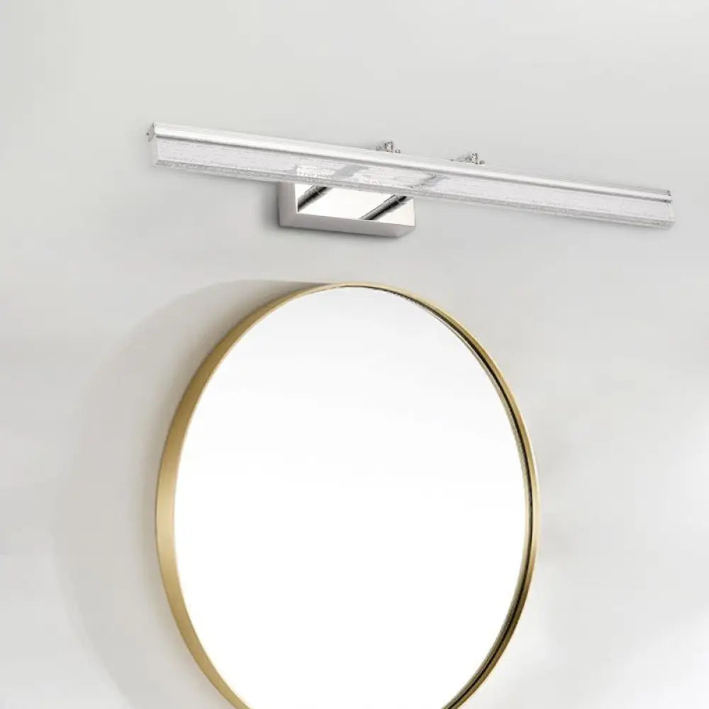 DecorBites™ Contemporary LED Vanity Lighting in Chrome for Linear Shower Room Bath with Double Arm, Warm/White Light