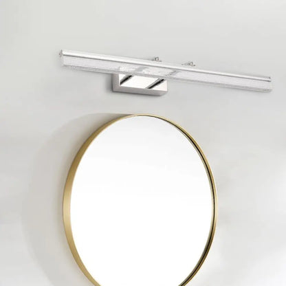 DecorBites™ Contemporary LED Vanity Lighting in Chrome for Linear Shower Room Bath with Double Arm, Warm/White Light