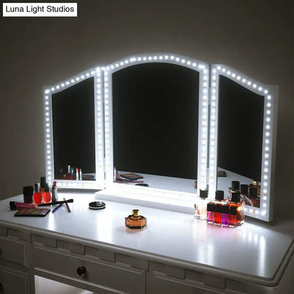 DecorBites™ Contemporary LED Vanity Strip Light - Metal Linear Make-Up Lighting for Bedroom - White