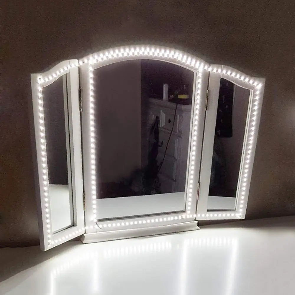 DecorBites™ Contemporary LED Vanity Strip Light - Metal Linear Make-Up Lighting for Bedroom - White