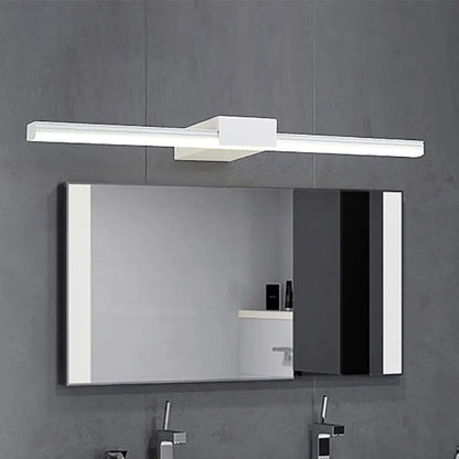 DecorBites™ Contemporary LED Vanity Wall Sconce in Natural Light - Linear Metal, White/Black, 16" to 31.5" Wide