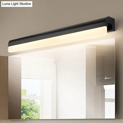 DecorBites™ Contemporary LED Vanity Wall Sconce in White/Black Acrylic - 16"/19.5"/23.5" Wide