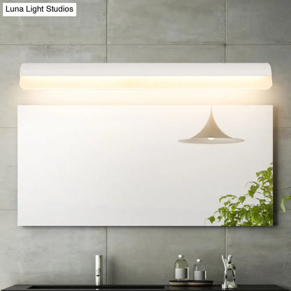 DecorBites™ Contemporary LED Vanity Wall Sconce in White/Black Acrylic - 16"/19.5"/23.5" Wide