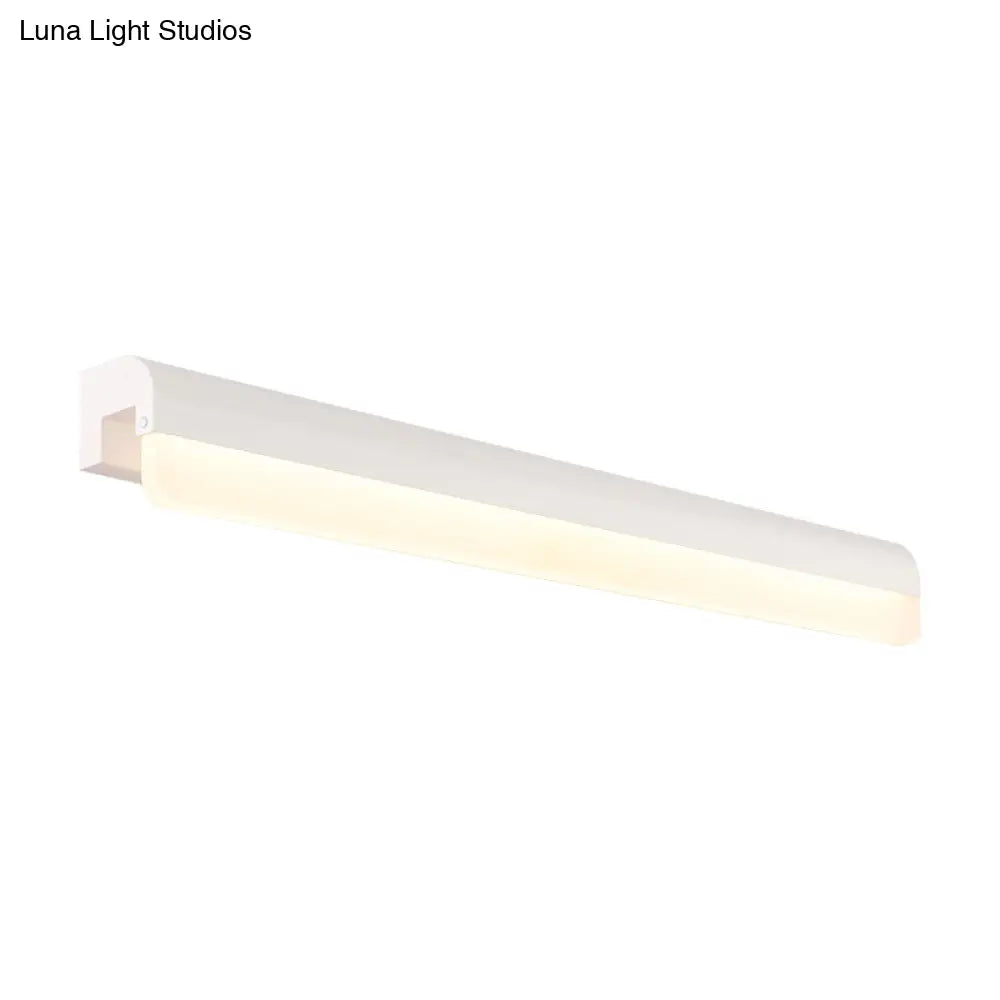 DecorBites™ Contemporary LED Vanity Wall Sconce in White/Black Acrylic - 16"/19.5"/23.5" Wide