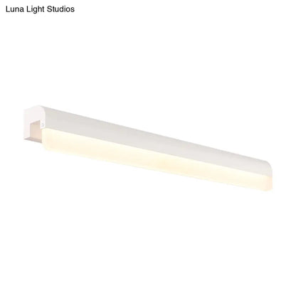DecorBites™ Contemporary LED Vanity Wall Sconce in White/Black Acrylic - 16"/19.5"/23.5" Wide