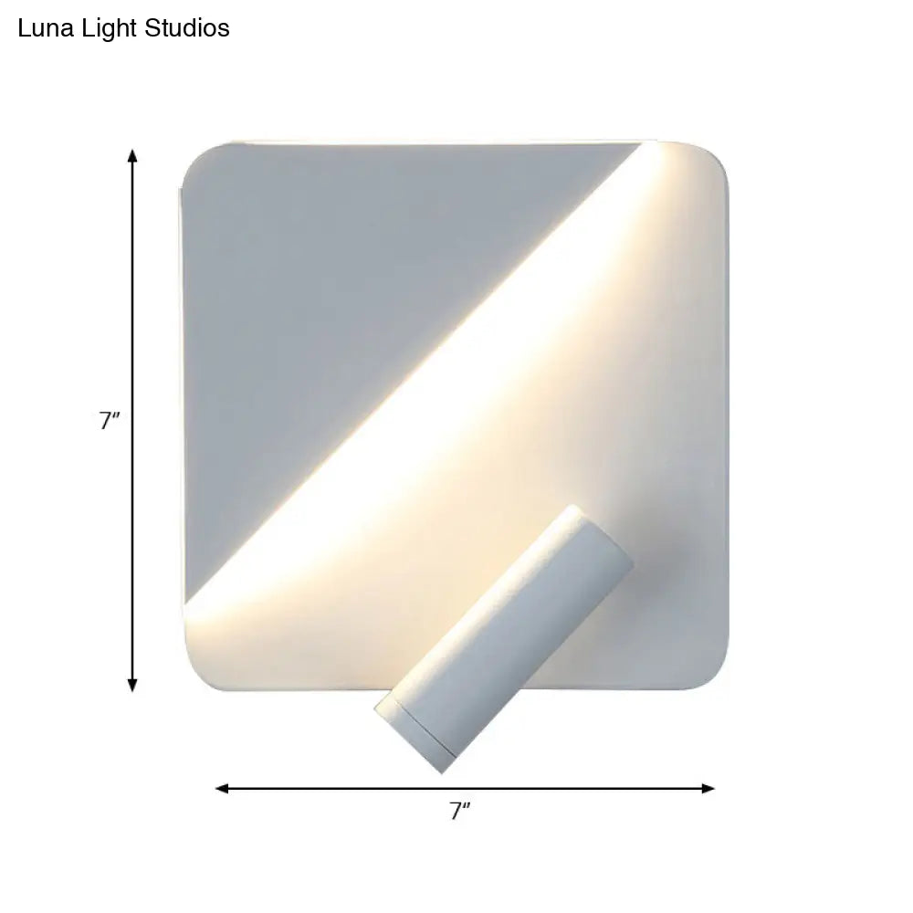 DecorBites™ Contemporary LED Wall Lamp for Bedroom and Study with Black/White Metal Spotlight