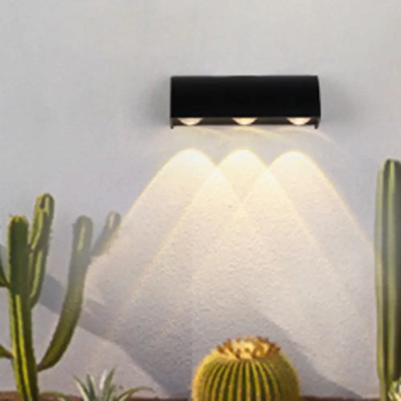 DecorBites™ Contemporary LED Wall Sconce – Black Metal Shade, Flush Mount Design