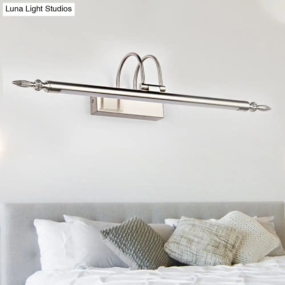 DecorBites™ Contemporary LED Wall Sconce - Slim Metal Design, 22"/26"/30" Wide, Brass/Nickel Finish, White/Warm Light