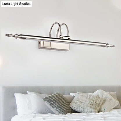 DecorBites™ Contemporary LED Wall Sconce - Slim Metal Design, 22"/26"/30" Wide, Brass/Nickel Finish, White/Warm Light