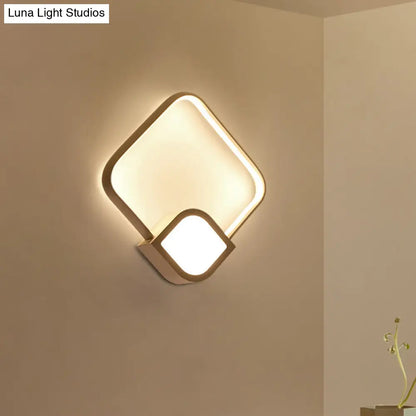 DecorBites™ Contemporary LED White Wall Sconce Light for Living Room