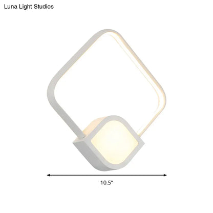 DecorBites™ Contemporary LED White Wall Sconce Light for Living Room