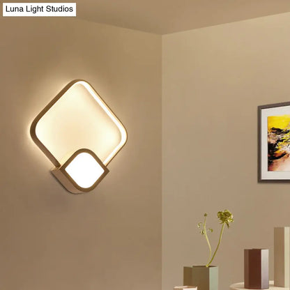 DecorBites™ Contemporary LED White Wall Sconce Light for Living Room