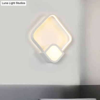 DecorBites™ Contemporary LED White Wall Sconce Light for Living Room